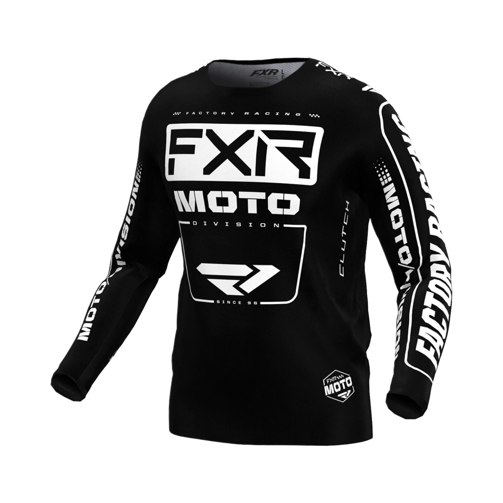 FXR Тениска Clutch MX24 Black White - изглед 1
