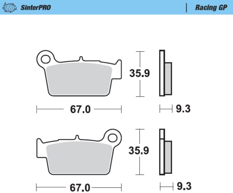 Накладки 094512 задни Yamaha, Suzuki, Kawasaki, Beta, Gas-Gas