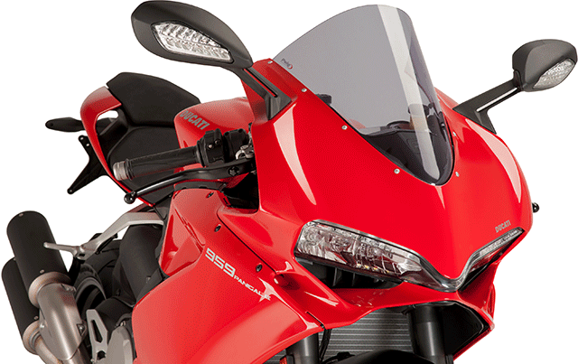 Слюда R-Racer Ducati Panigale 959 16-20, 1299 15-17 Smoke