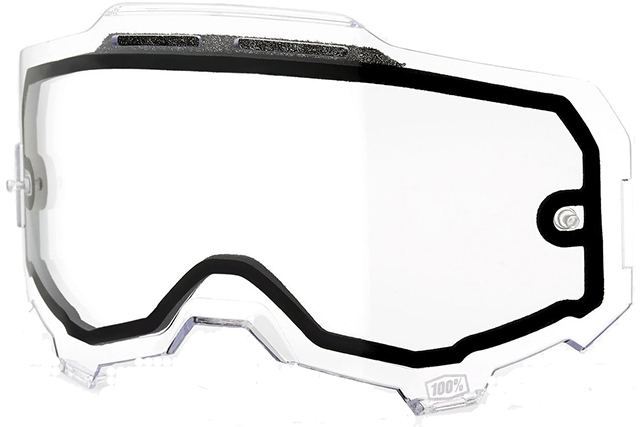 Слюда за очила 100% Armega - прозрачна двойна вентилирана