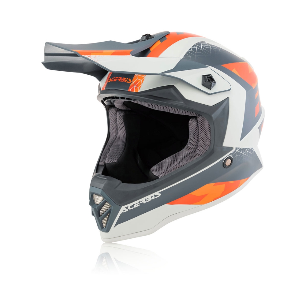 Acerbis Детска каска Impact Steel Junior Orange/Grey - изглед 1