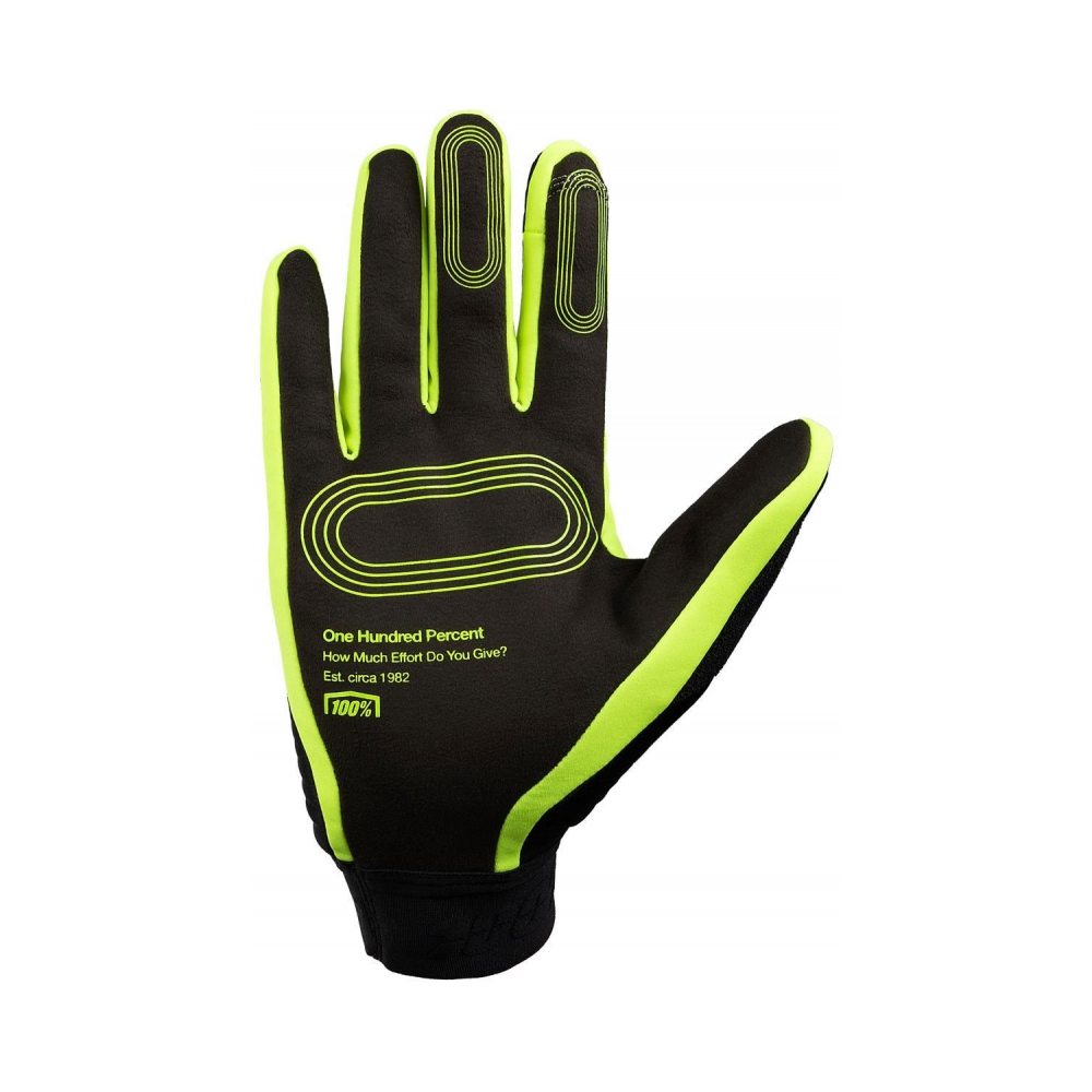 100% Ръкавици Brisker Xtreme Black/Fluo Yellow - изглед 2