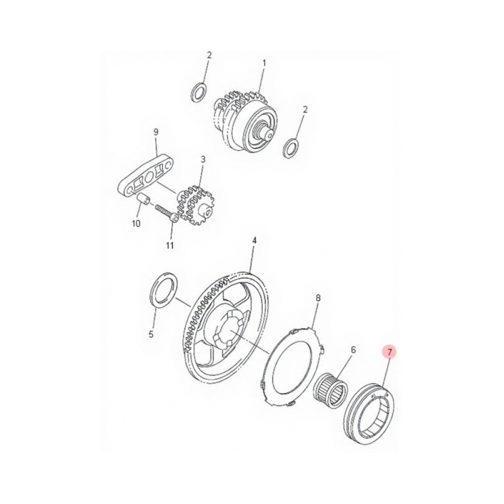 Yamaha Бендикс OEM Yamaha WR250R 08-20, WR250F 04-07/10-13, WR450F 07-11 - изглед 2