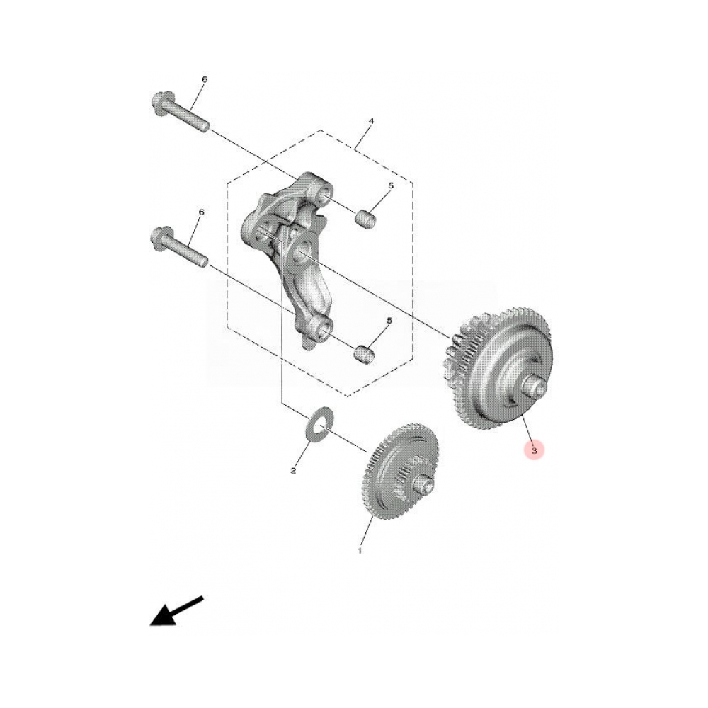 Yamaha Бендикс OEM Yamaha YZ450F 19-22, WR450F 19-23, YZ450FX 19-23 - изглед 3 - BobiMX.com Yamaha Бендикс OEM Yamaha YZ450F 19-22, WR450F 19-23, YZ450FX 19-23 - изглед 3