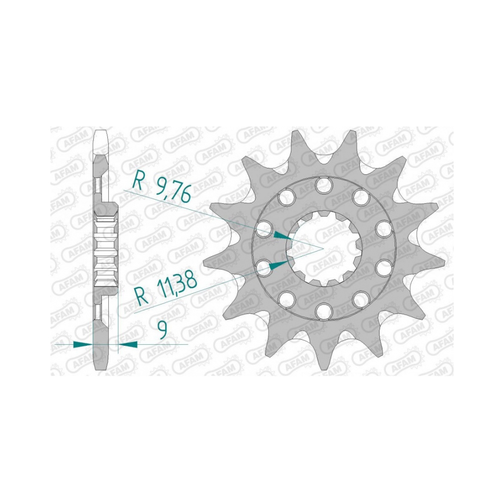 AFAM Преден зъбак 13 Зъба/ 520 Suzuki RM-Z250 13-15 - изглед 1