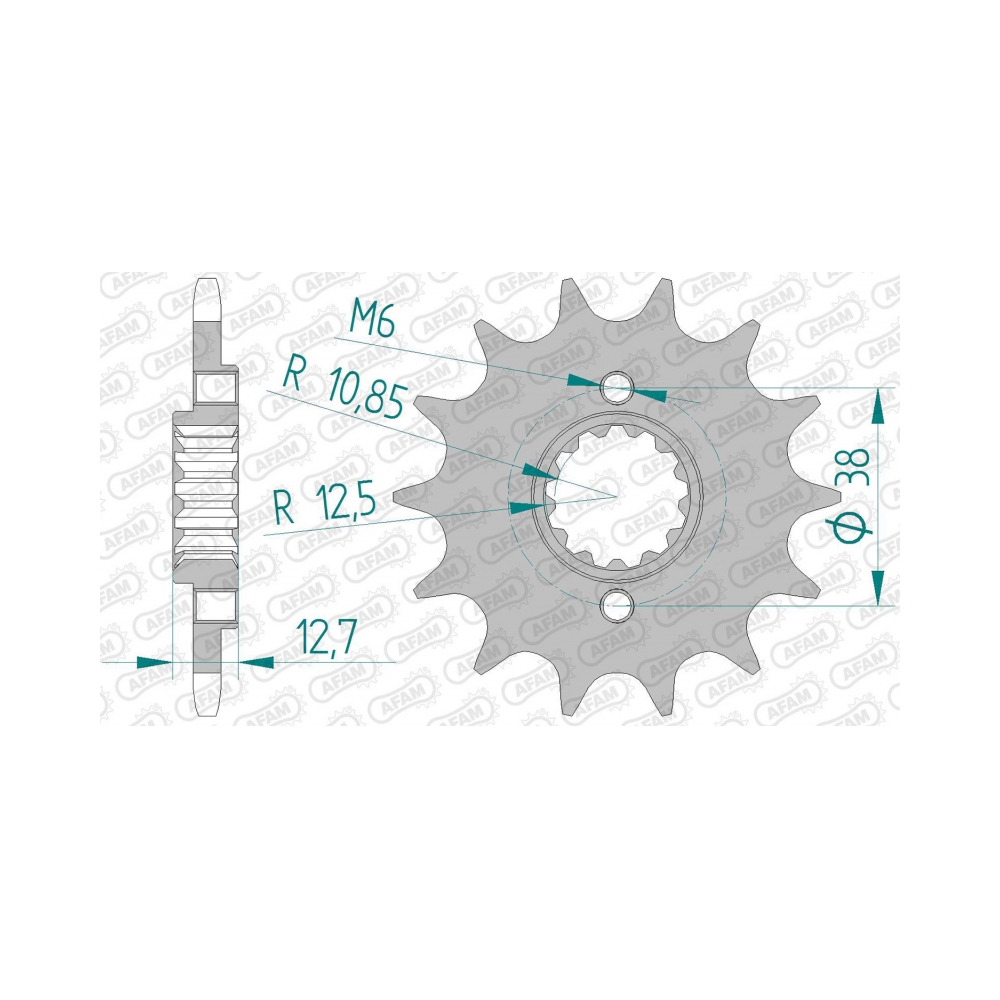 AFAM Преден зъбак 14 Зъба/ 520 Kawasaki KLR650 95-14, KLX650 93-02 - изглед 1