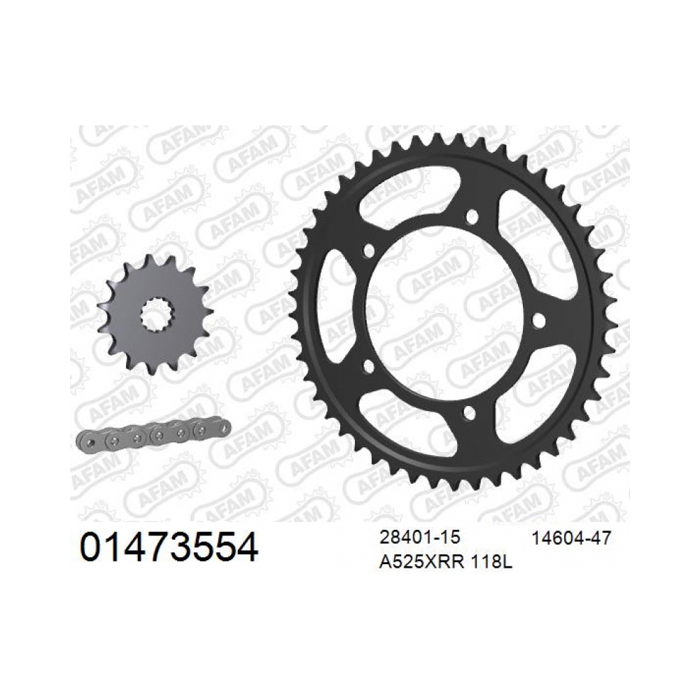 AFAM Kit Steel Suzuki DL 650 ABS 07-16 15/47/525XRR 118L - изглед 1