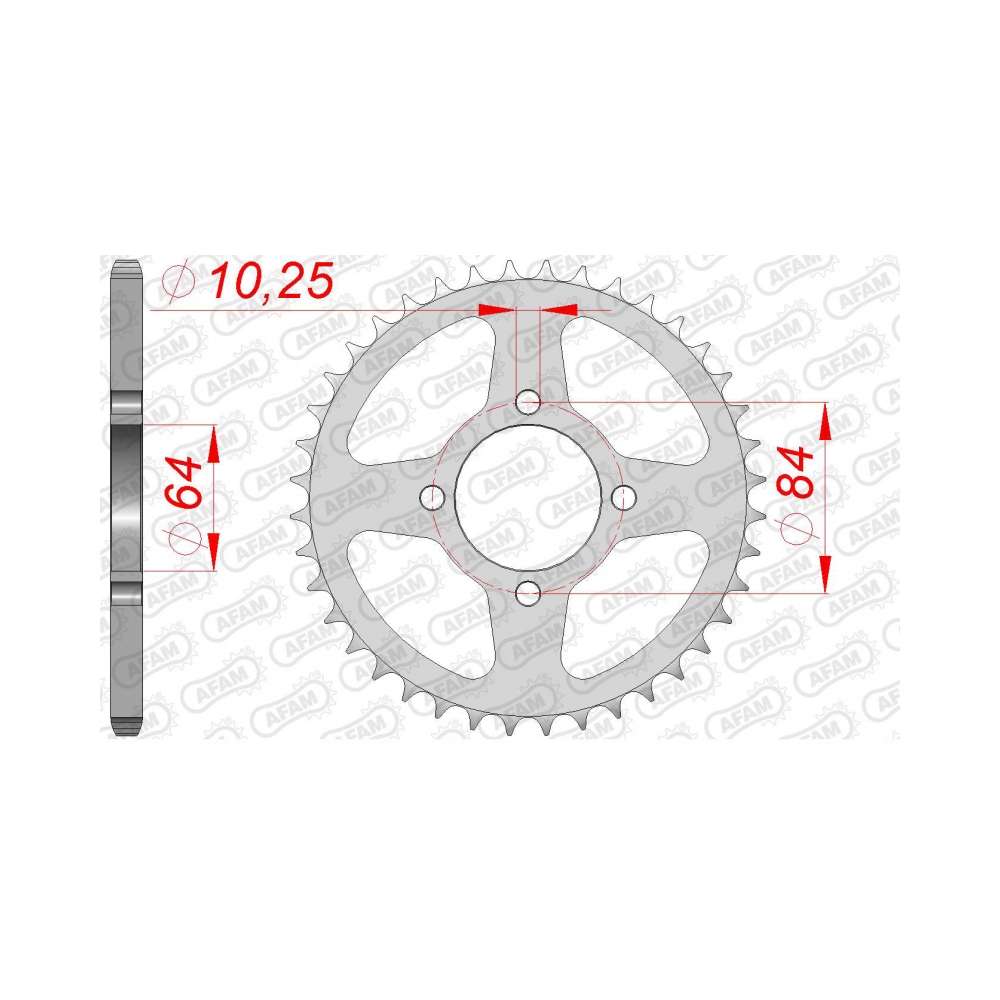 AFAM Заден Стоманен Зъбак 40 Зъба/ 520 Kawasaki ATV KFX400 03-06; Suzuki ATV LT-Z400 02-08 - изглед 1