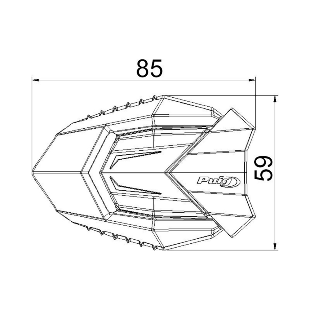 Puig R19 Ducati 950 Hypermotard 19-23, 797 Monster 17-20 - изглед 3