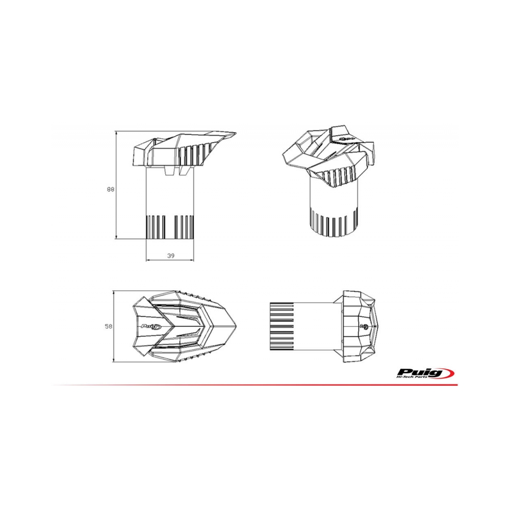 Puig R19 Ducati 950 Hypermotard 19-23, 797 Monster 17-20 - изглед 4