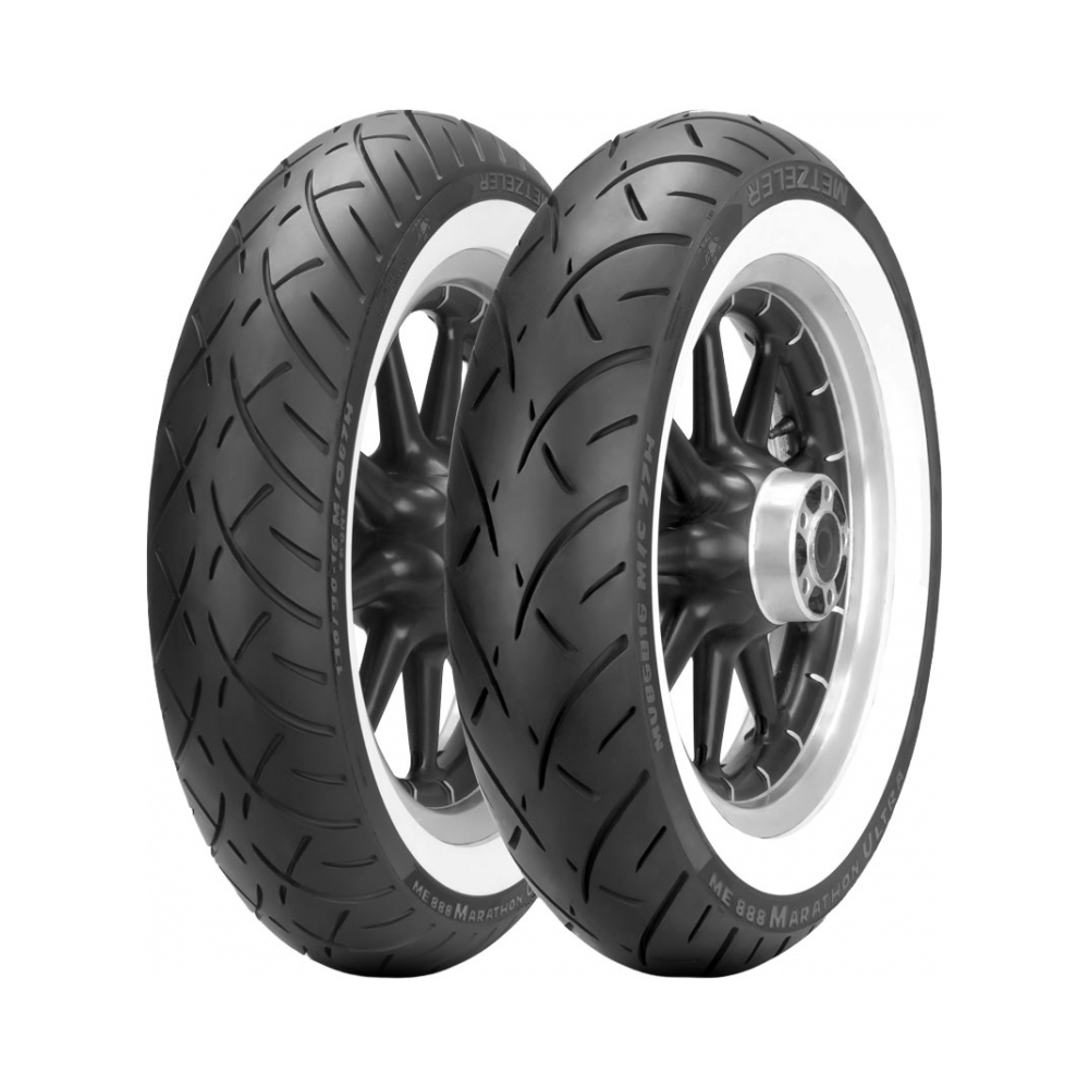 Metzeler 130/90-16M/CTL 67H WW ME888F Бял кант - изглед 2