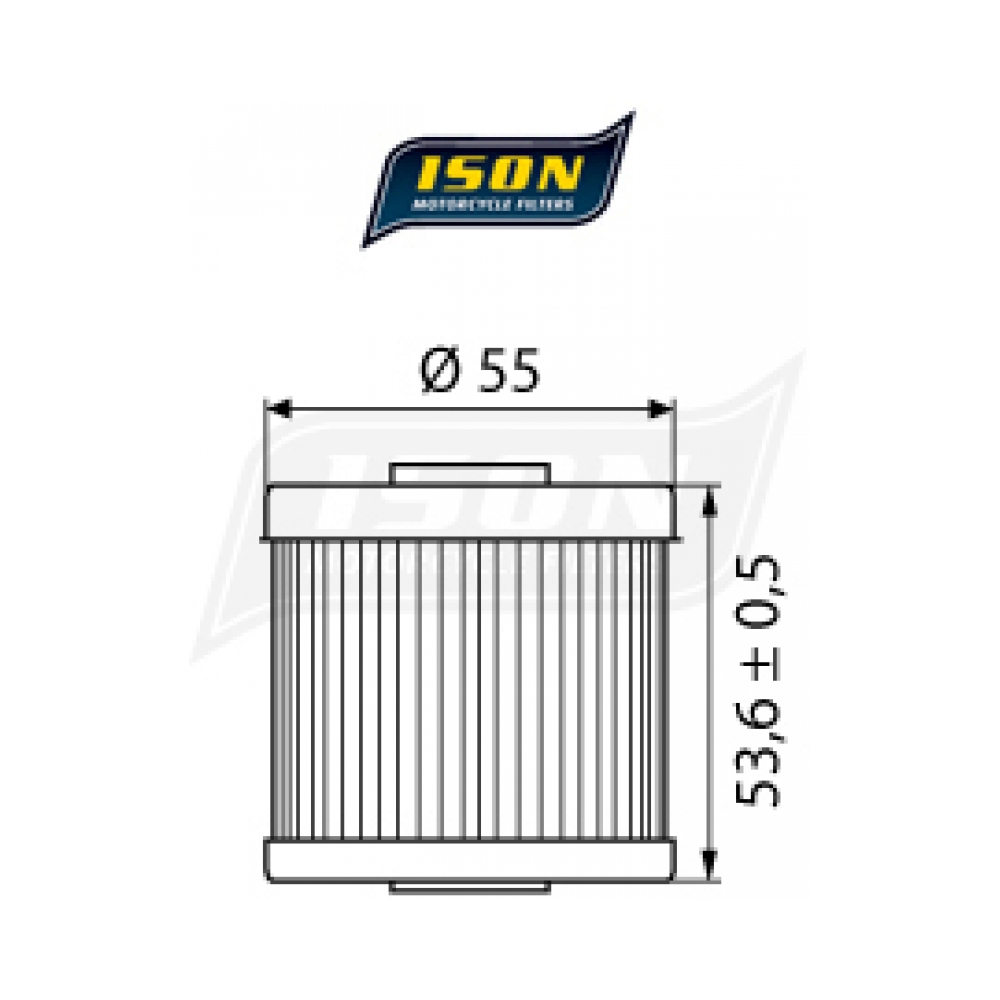 ISON Маслен филтър ISON123 Kawasaki KLR/KLX - изглед 2