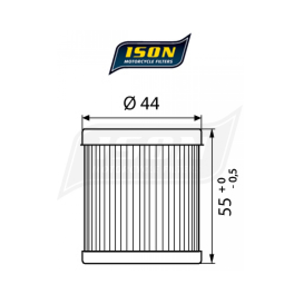 ISON Маслен филтър ISON132 Suzuki DR/ RV/ LT, Kawasaki KLX/ KLR - изглед 2