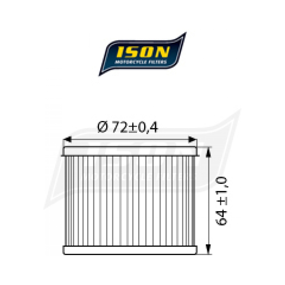 ISON Маслен филтър ISON133 Suzuki GS/ GSF/ GSX - изглед 2