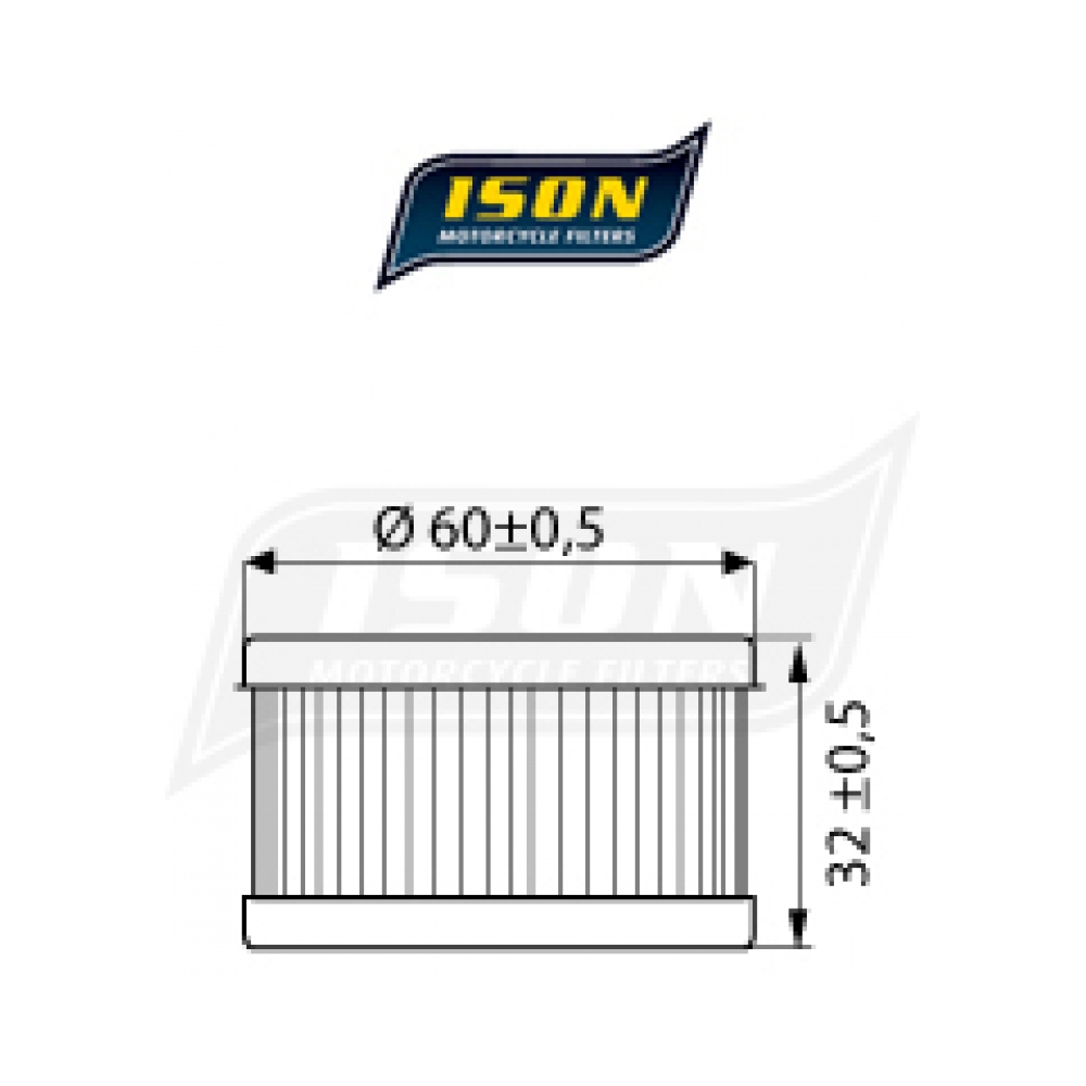 ISON Маслен филтър ISON136 Suzuki DR/DR-Z - изглед 2