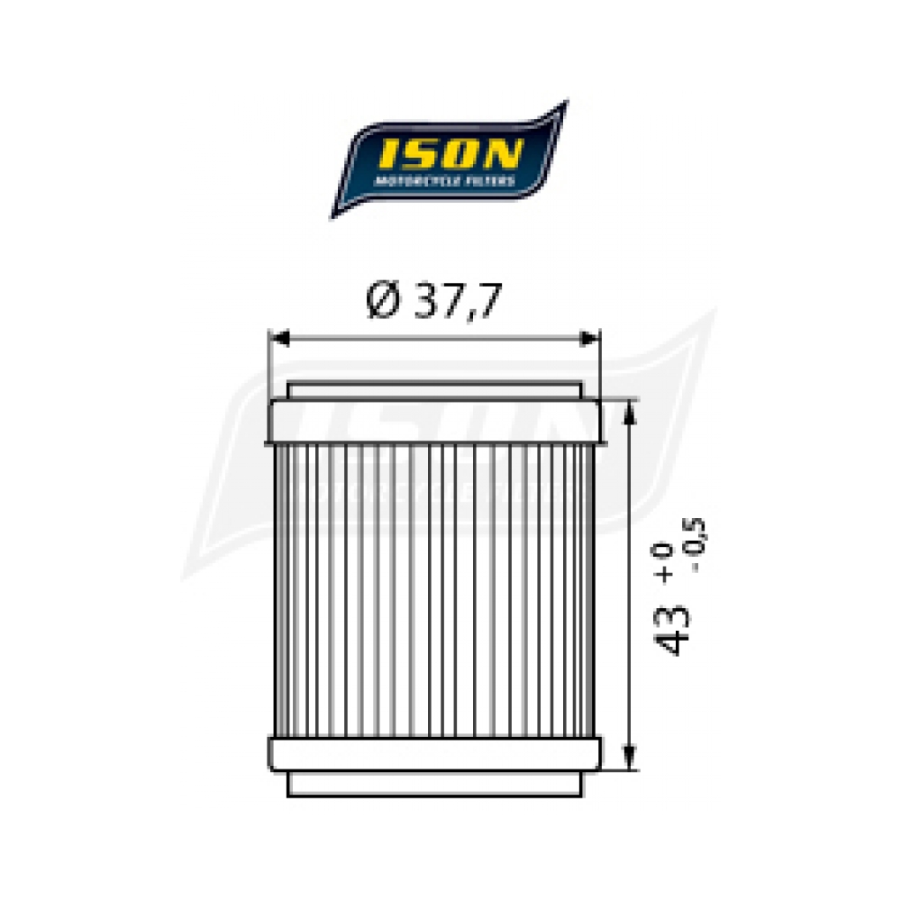 ISON Маслен филтър ISON143 Yamaha XT/ SR/ TW - изглед 2