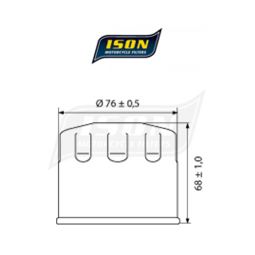 ISON Маслен филтър ISON153 Ducati - изглед 2