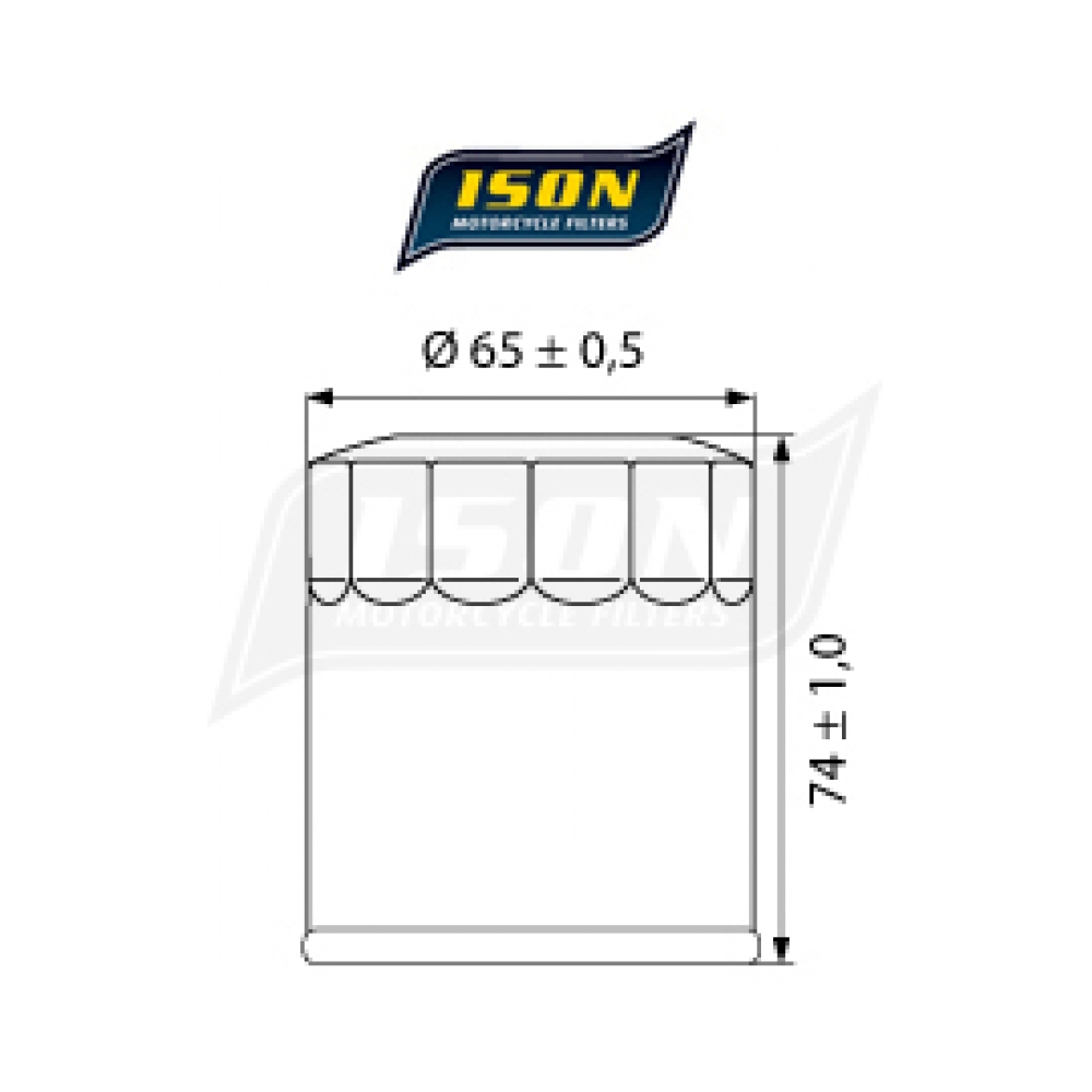 ISON Маслен филтър ISON156 KTM - изглед 2