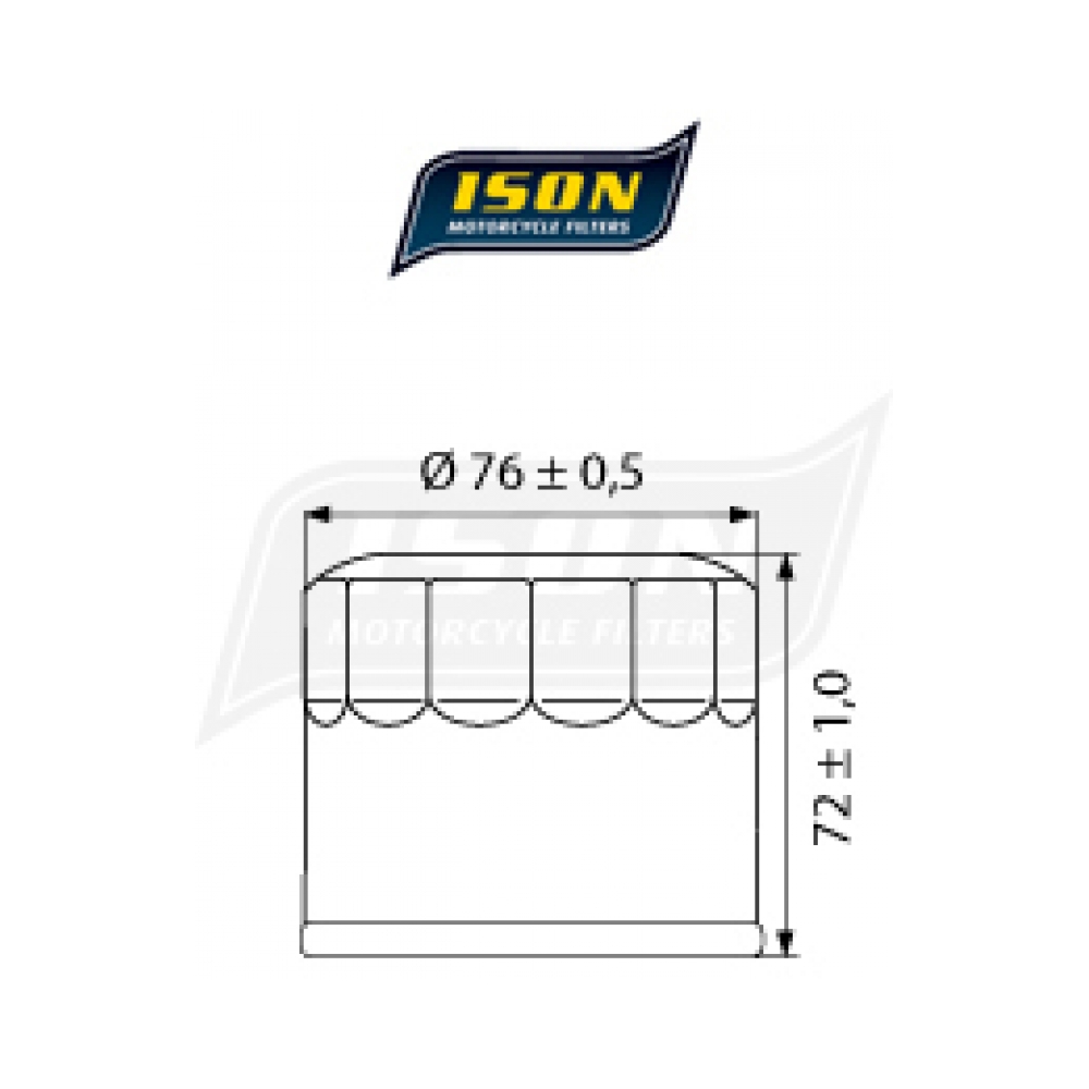 ISON Маслен филтър ISON163 BMW - изглед 2