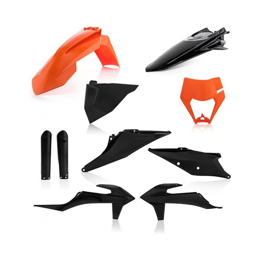 Acerbis Пълен кит пластмаси KTM EXC/EXC-F 20-23 черен/оранжев - изглед 1
