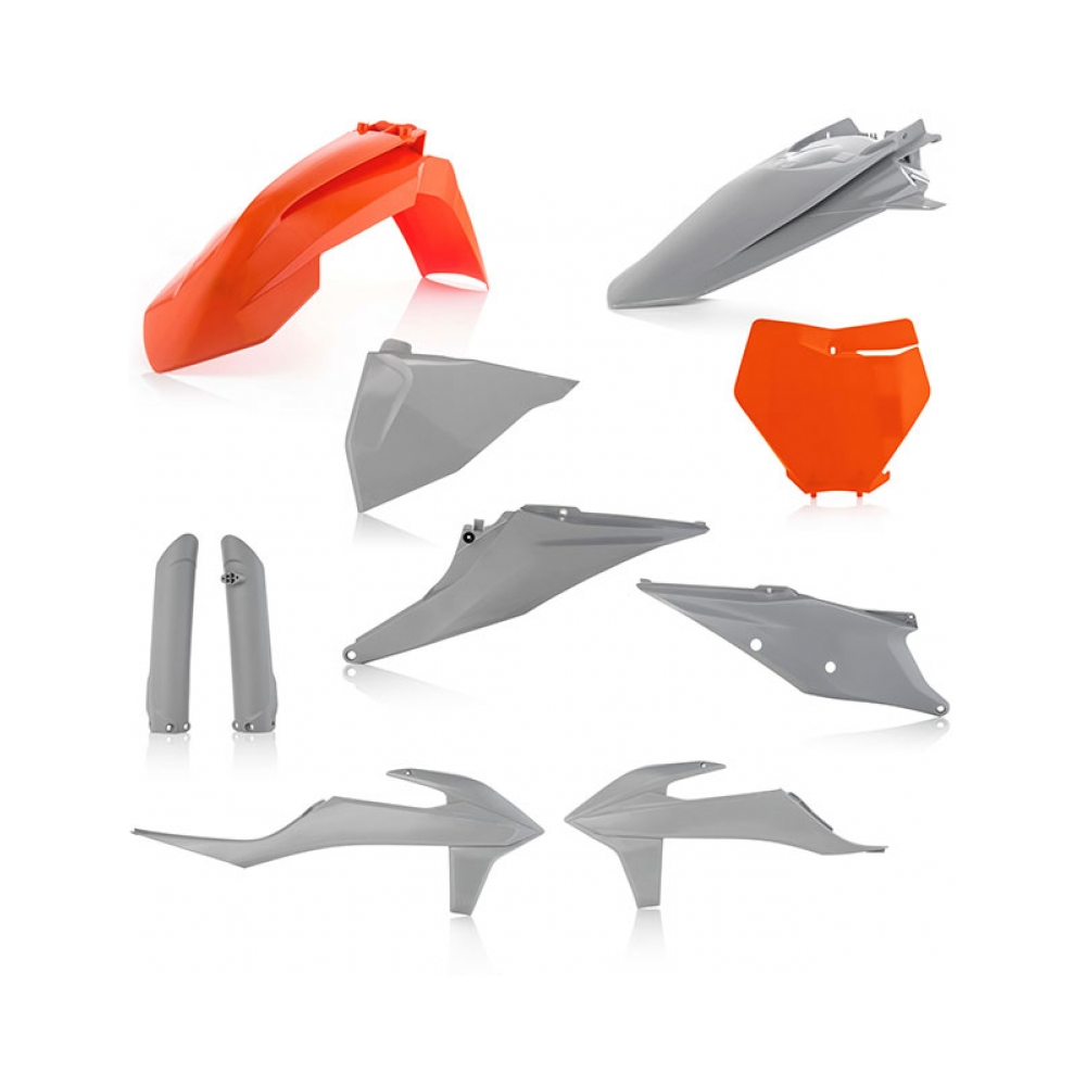 Acerbis Пълен кит пластмаси KTM SX125/250 19-22, SX-F250/350/450 19-22 сив/оранжев - изглед 1
