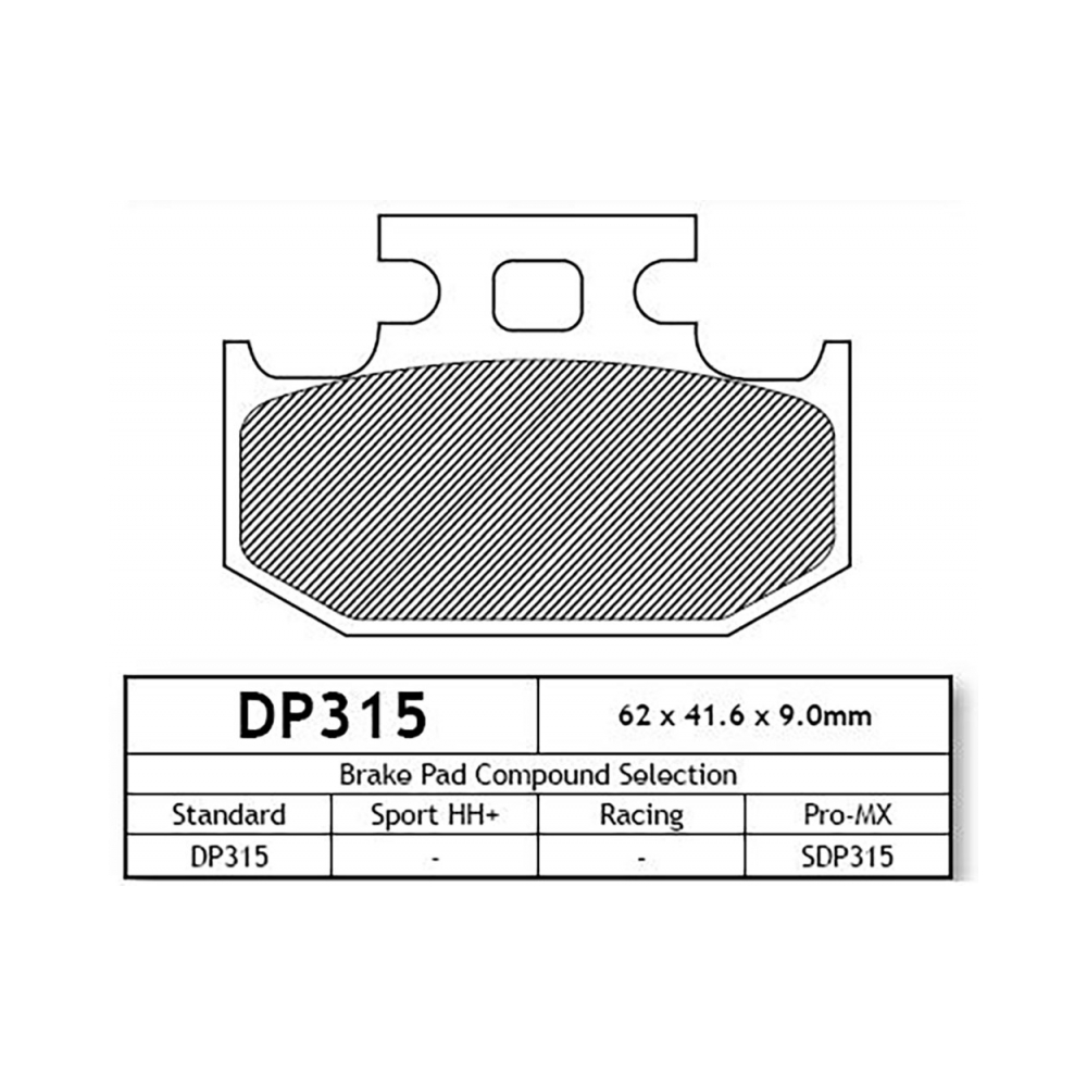 DP Brakes DP315 Накладки - изглед 2