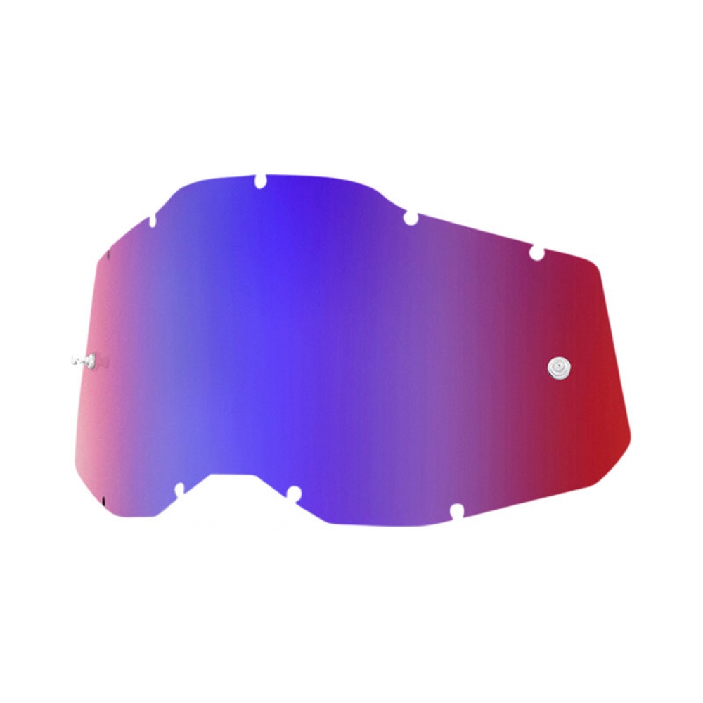 100% Слюда за очила 100% Gen2 Racecraft2; Accuri2; Strata2 - червена/синя огледална - изглед 1