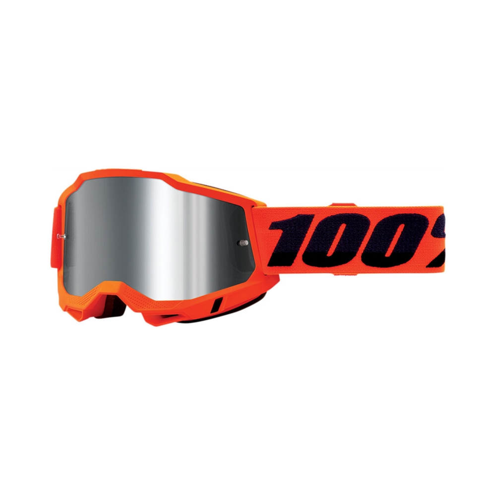 100% Очила Accuri2 Neon Orange - Mirror Silver - изглед 1