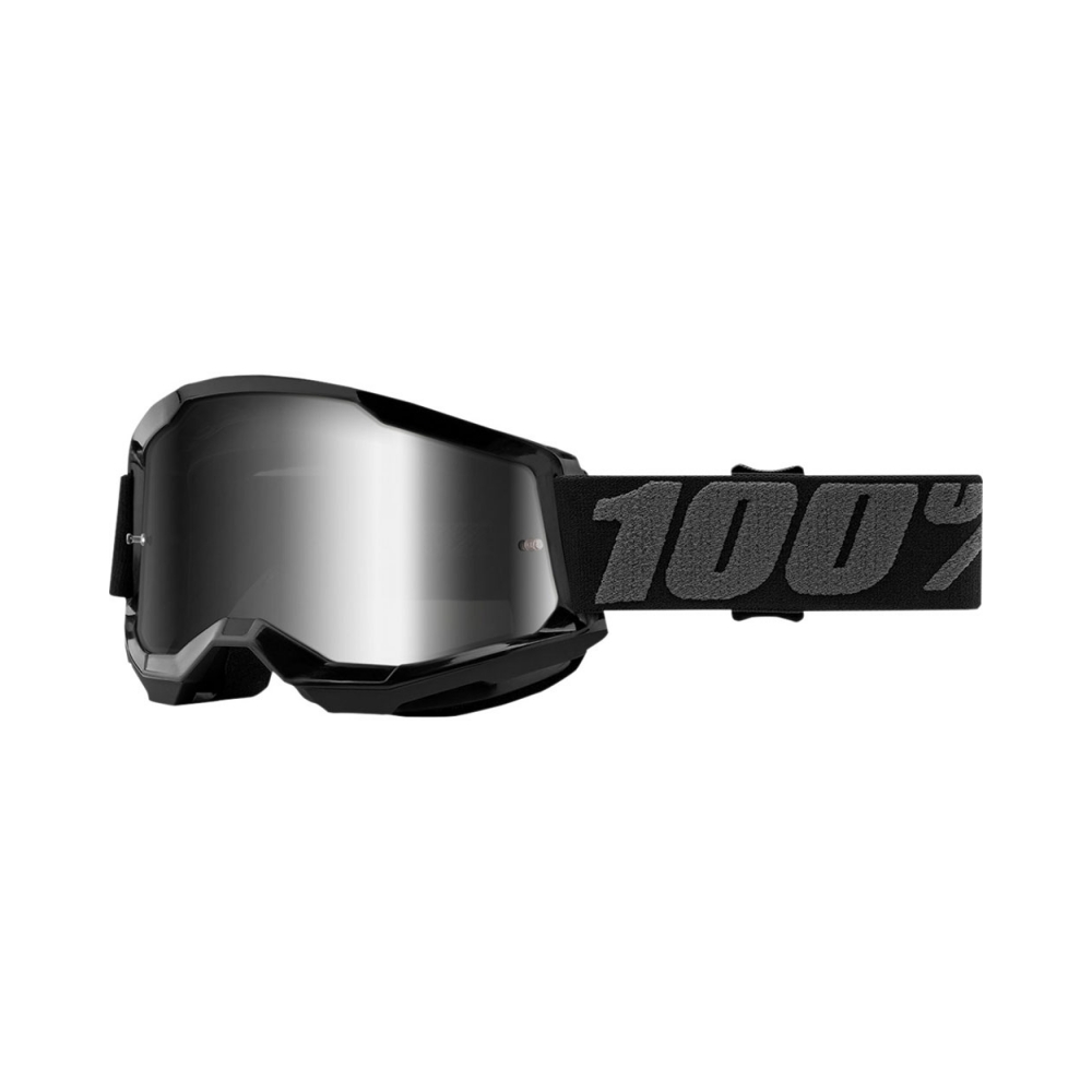 100% Очила Strata2 Black - Mirror Silver - изглед 1