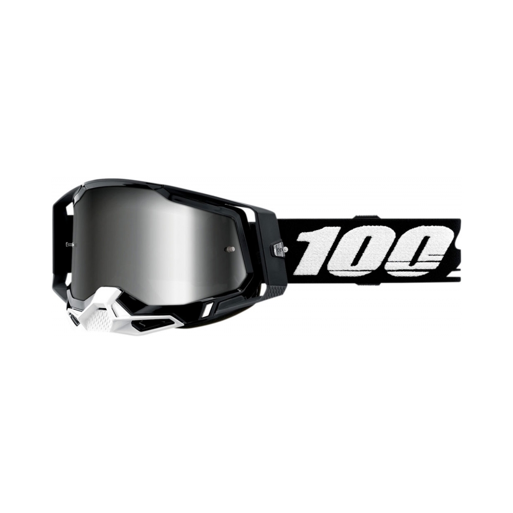 100% Очила Racecraft2 Black - Mirror Silver - изглед 1