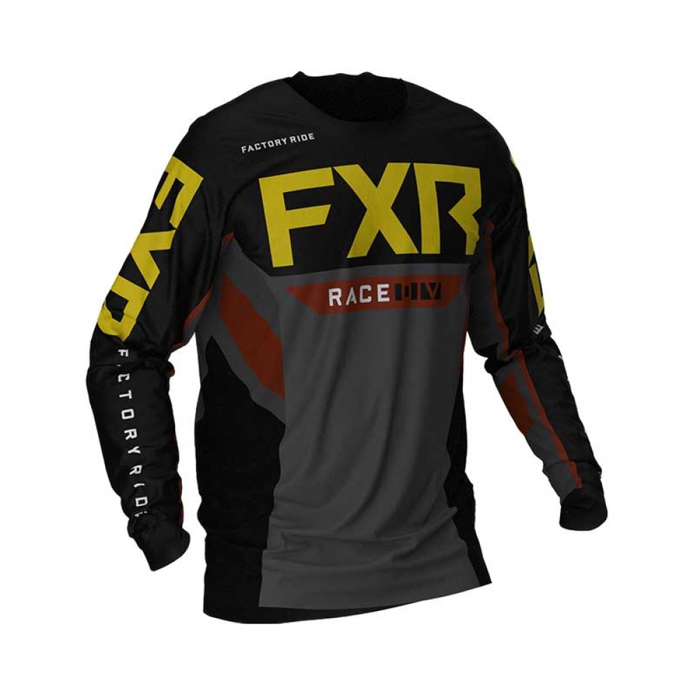 FXR Тениска Podium Offroad Black/Rust/Gold - изглед 1