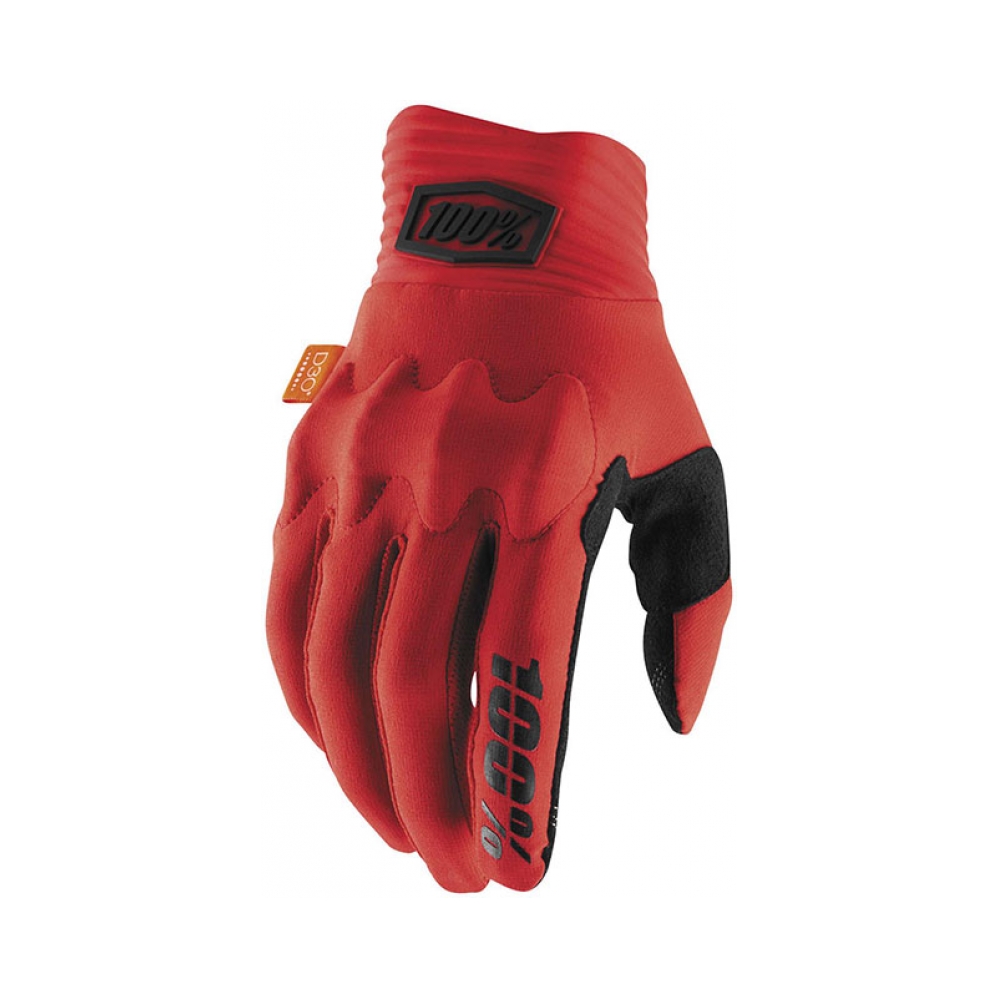 100% Ръкавици Cognito D30 Fluo червен - изглед 1
