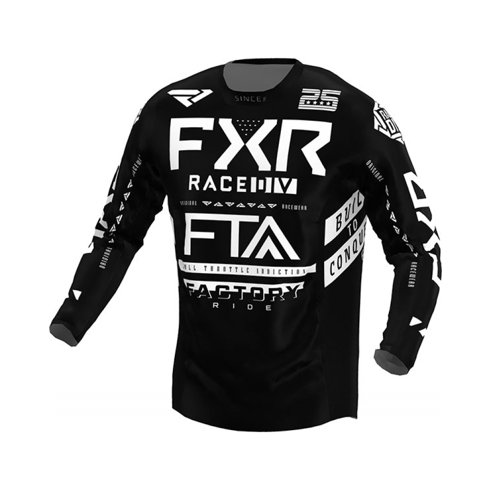 FXR Тениска Podium MX22 Gladiator Black/White - изглед 1