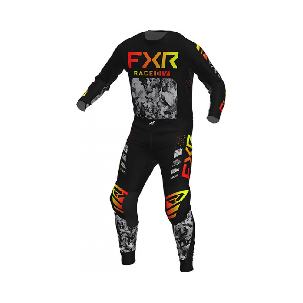 FXR Тениска Podium MX22 Acid/Inferno - изглед 3