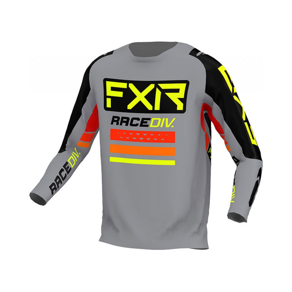 FXR Тениска Clutch Pro MX22 Grey/Black/Hi Vis - изглед 1