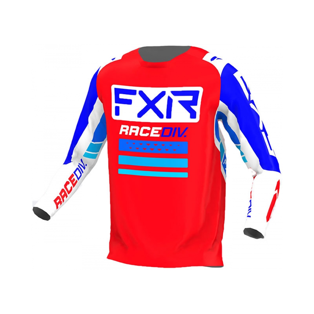 FXR Тениска Clutch Pro MX22 Red/Royal Blue/White - изглед 1