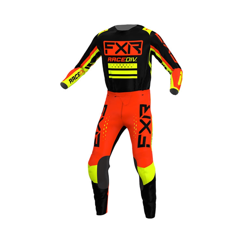 FXR Детски панталон Clutch Pro MX22 Youth Black/Nuke Red/Hi Vis - изглед 3