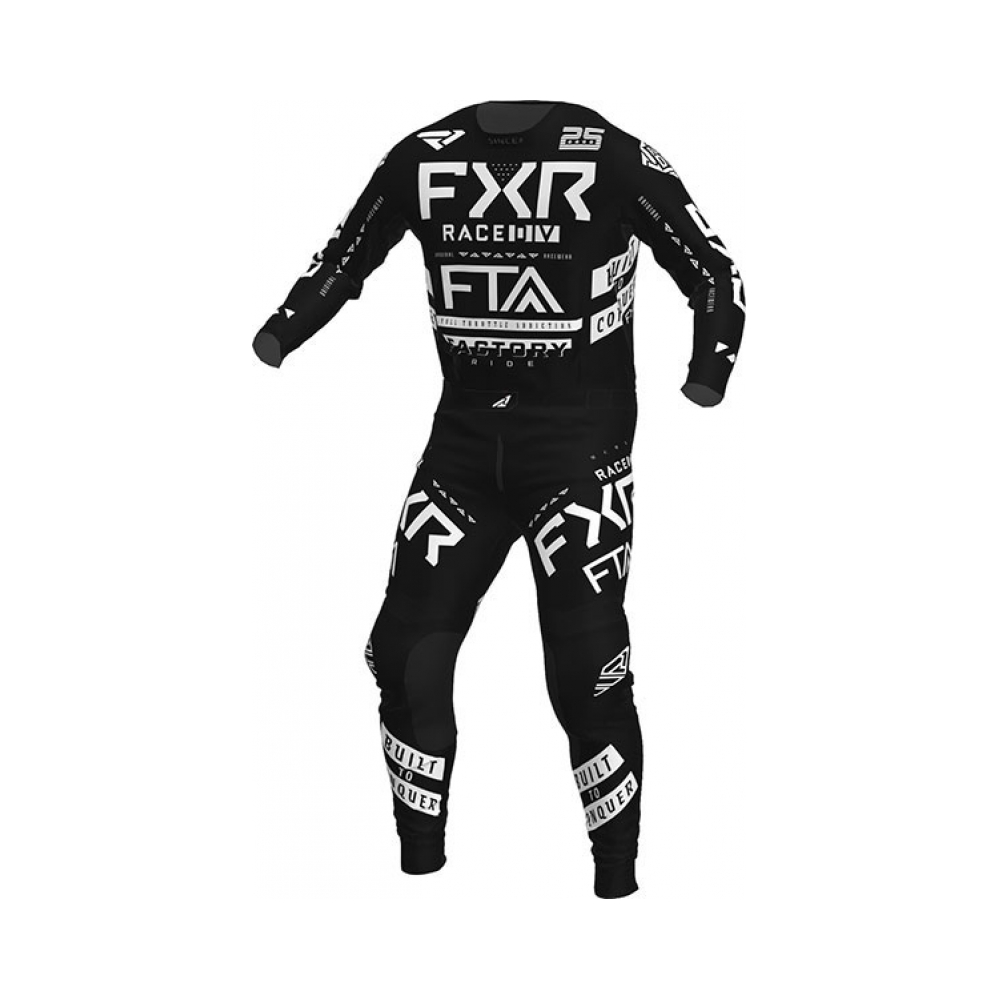 FXR Панталон Podium MX22 Gladiator Black/White - изглед 3