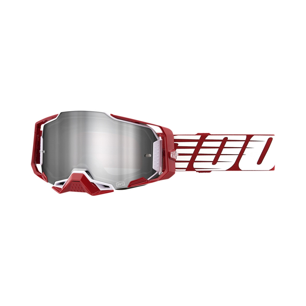 100% Очила Armega Oversized Deep Red - Flash Silver - изглед 1