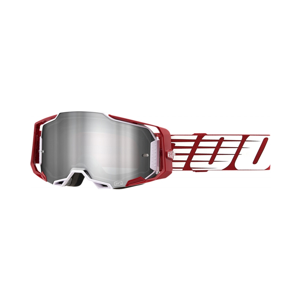 100% Очила Armega Oversized Deep Red - Flash Silver - изглед 2