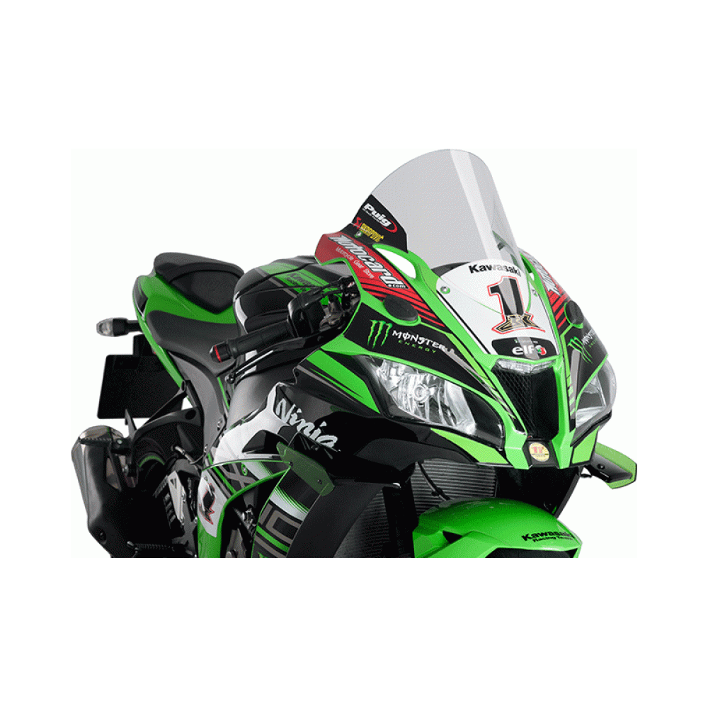 Puig Слюда R-Racer Kawasaki ZX-10R 16-20, ZX-10RR 17-20 Clear - изглед 1