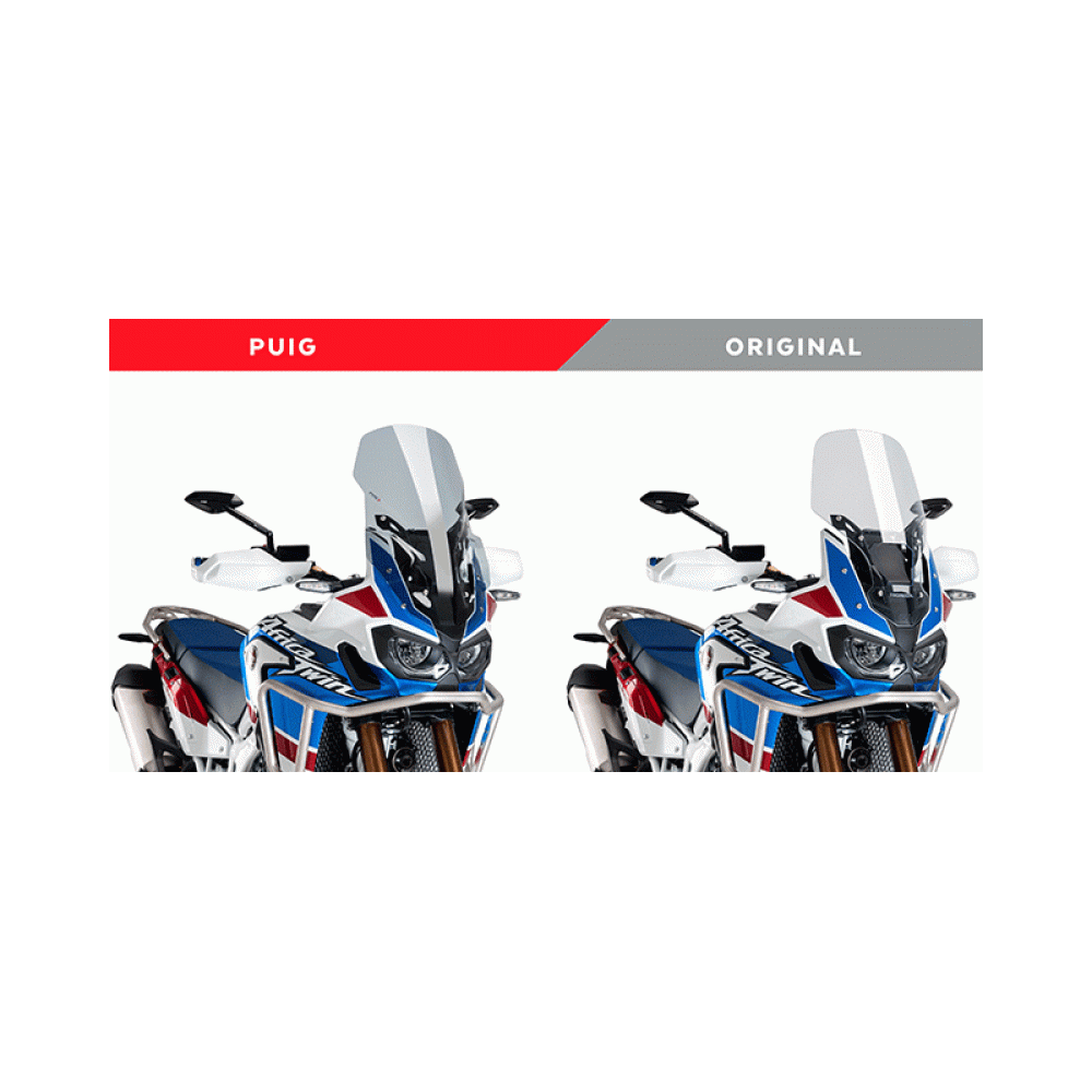 Puig Слюда Touring HONDA CRF1000L AFRICA TWIN 16-19 Clear - изглед 2