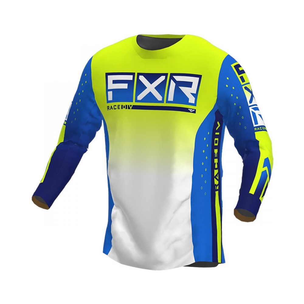 FXR Тениска Podium Pro MX22 Blue/Hi Vis - изглед 1