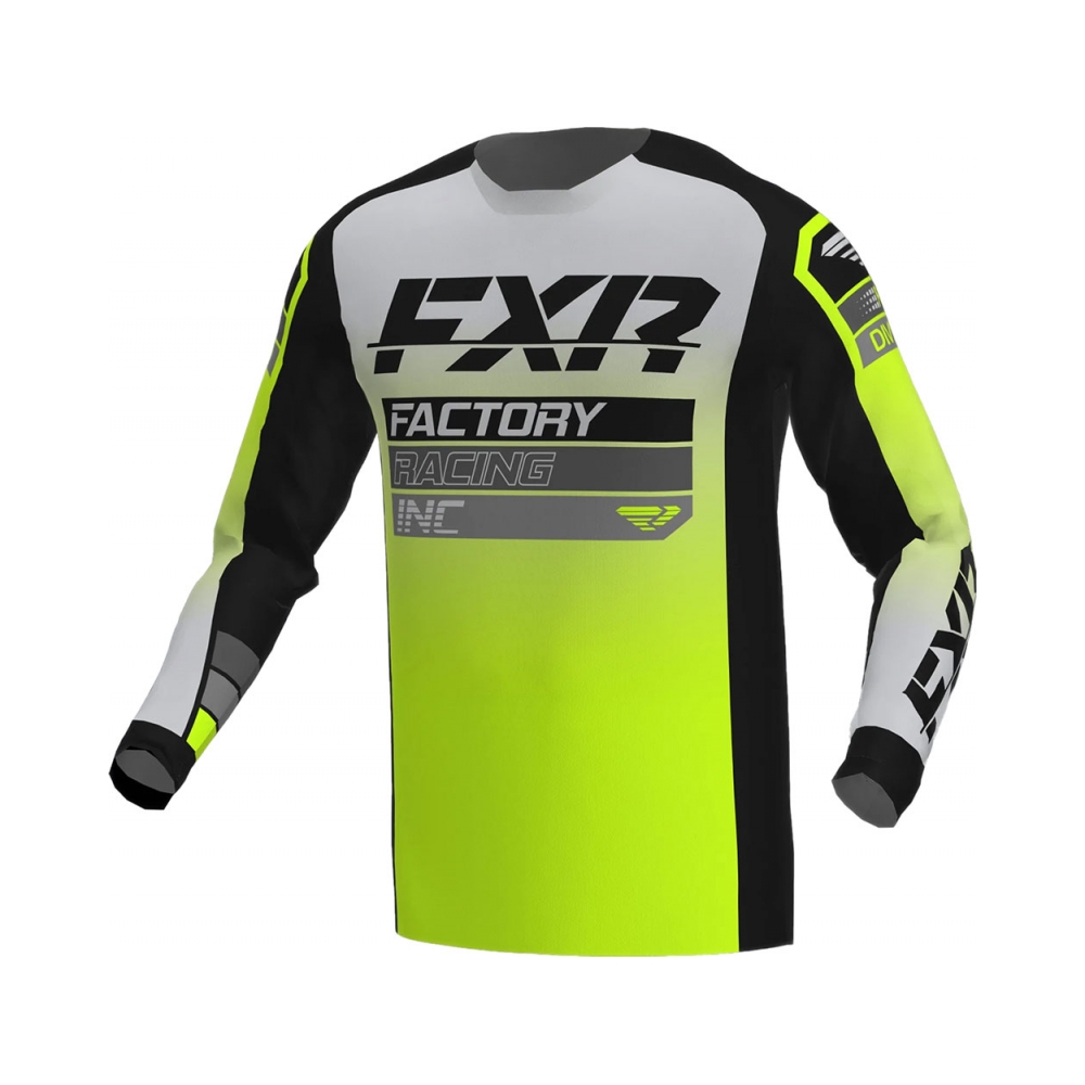FXR Тениска Clutch MX23 Black Grey Hi Vis - изглед 1