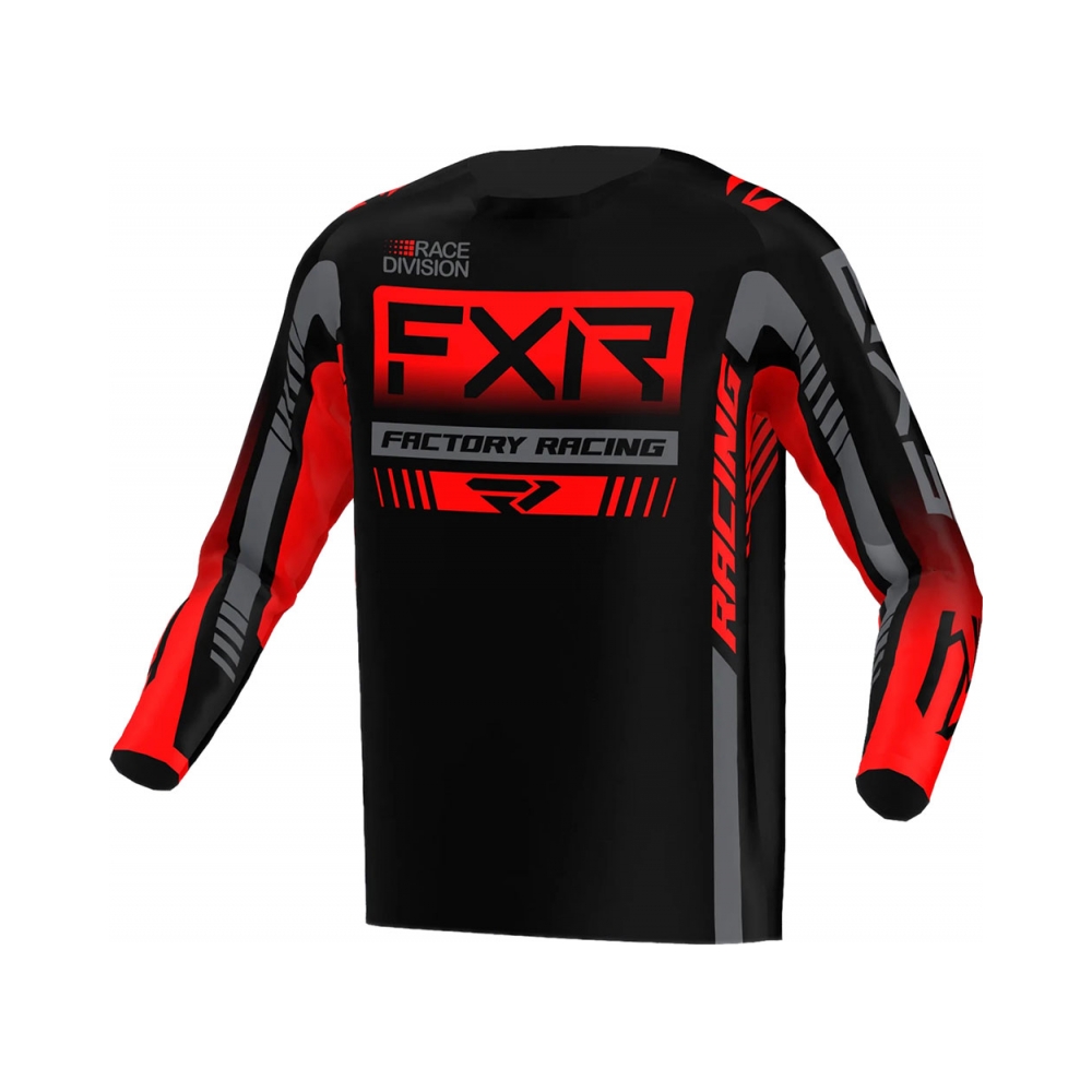 FXR Тениска Clutch Pro MX23 Black Red Char - изглед 1