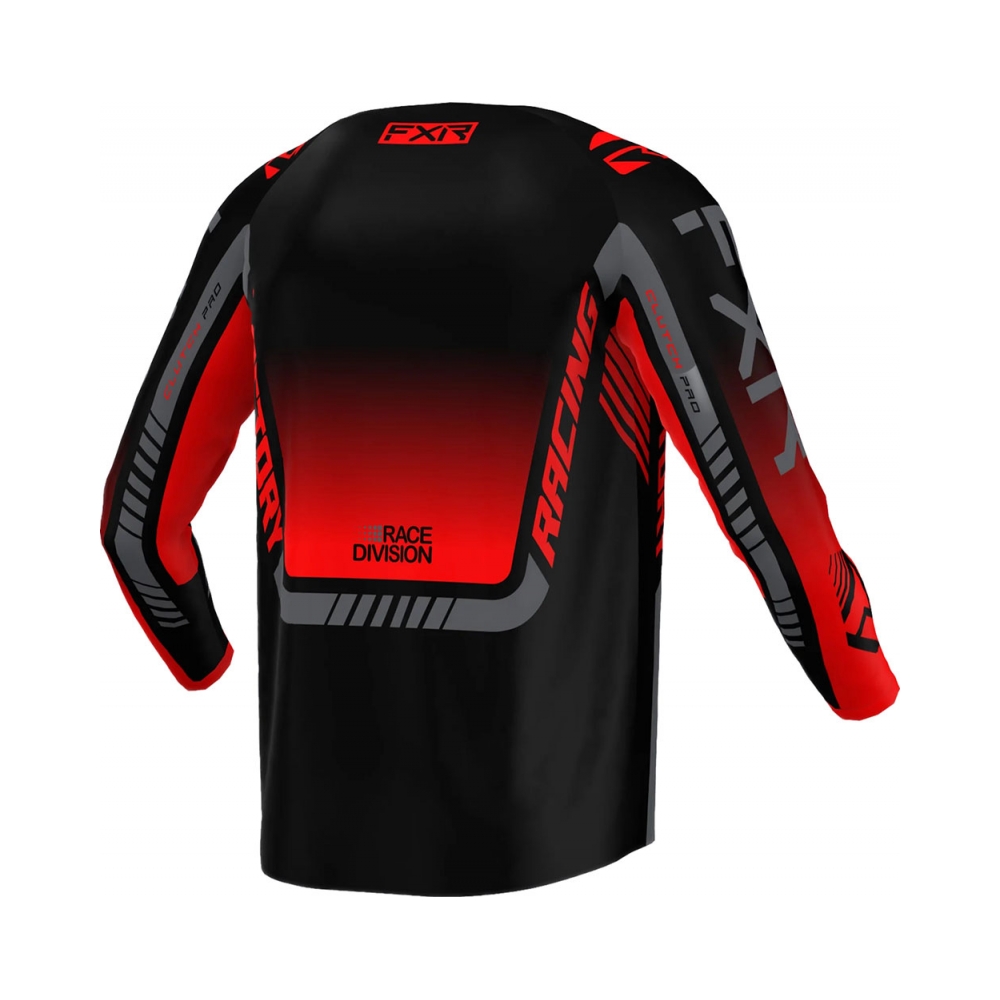 FXR Тениска Clutch Pro MX23 Black Red Char - изглед 2