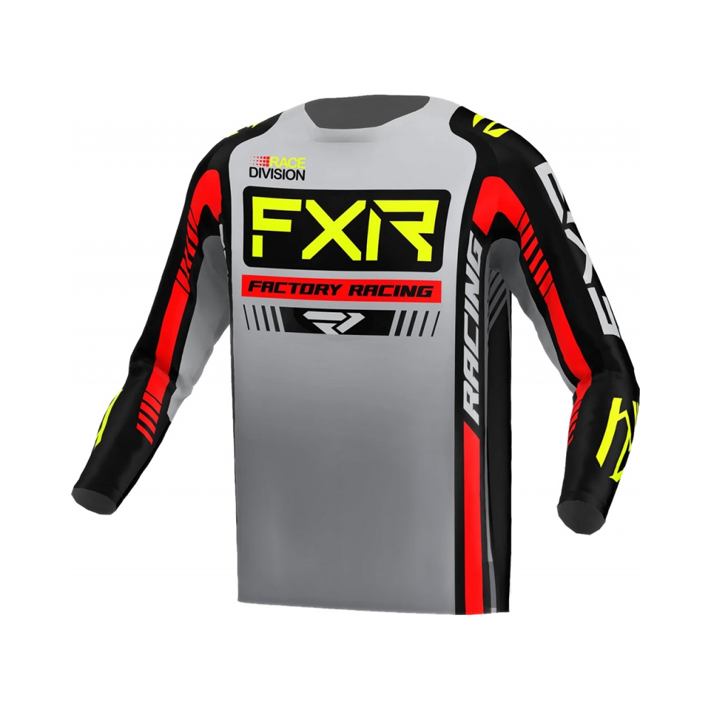 FXR Тениска Clutch Pro MX23 Grey Black Hi Vis - изглед 1