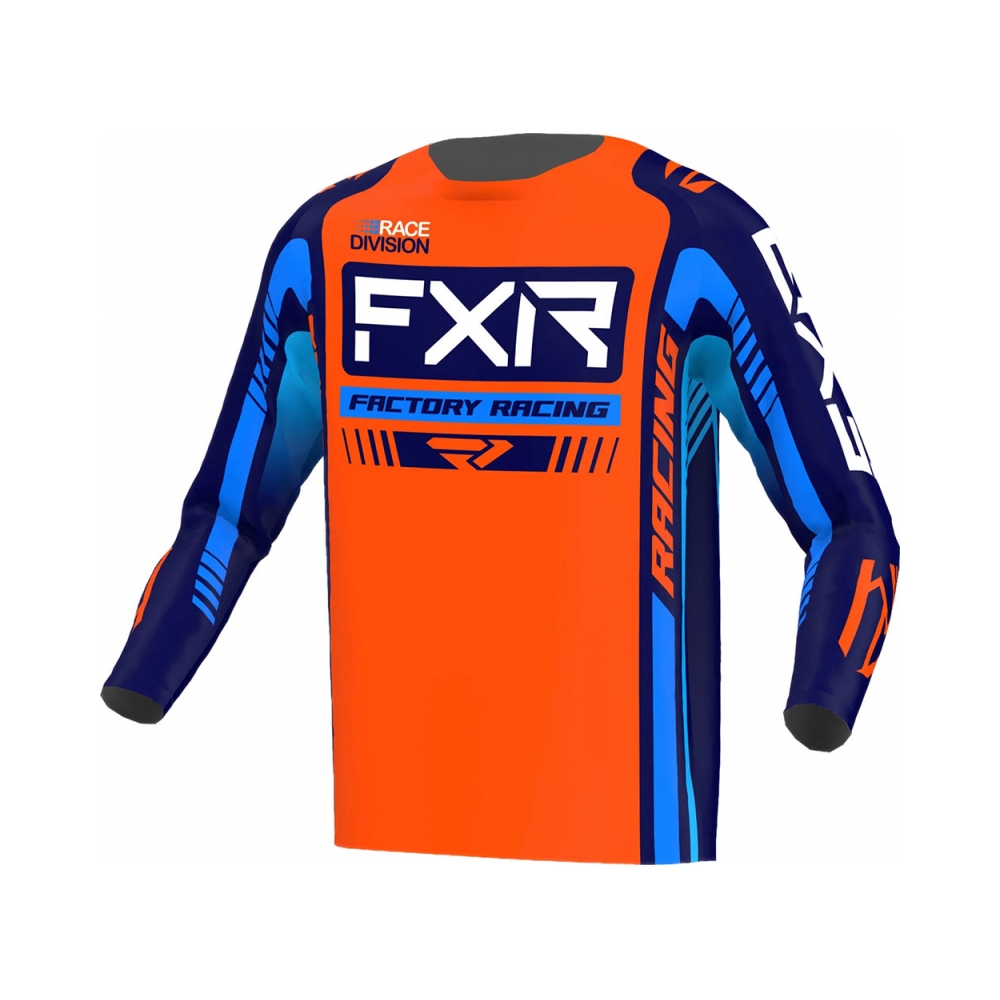 FXR Тениска Clutch Pro MX23 Orange Navy - изглед 1