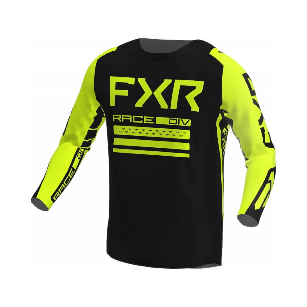 FXR Тениска Contender MX23 Black Hi Vis - изглед 1
