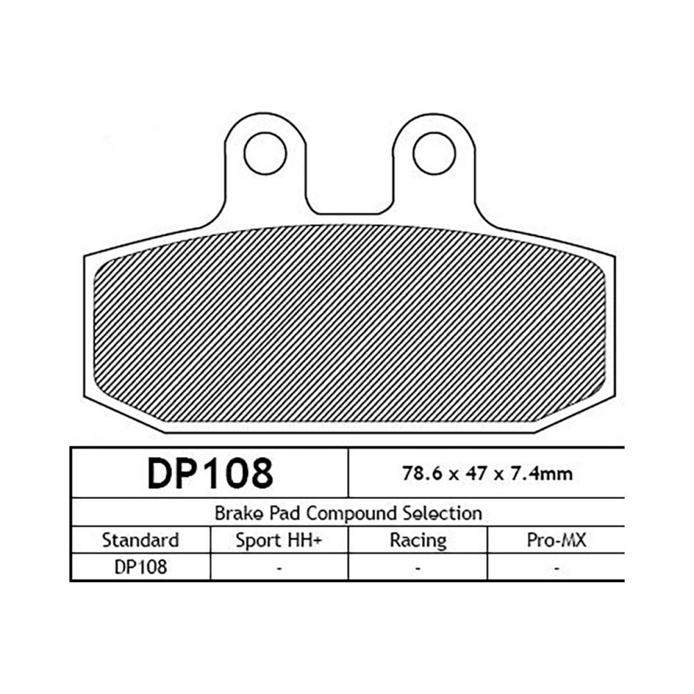 DP Brakes DP108 Накладки - изглед 2